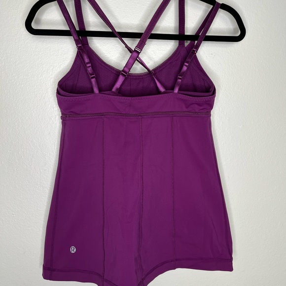 Lululemon Purple cross back Tank top - Picture 2 of 8